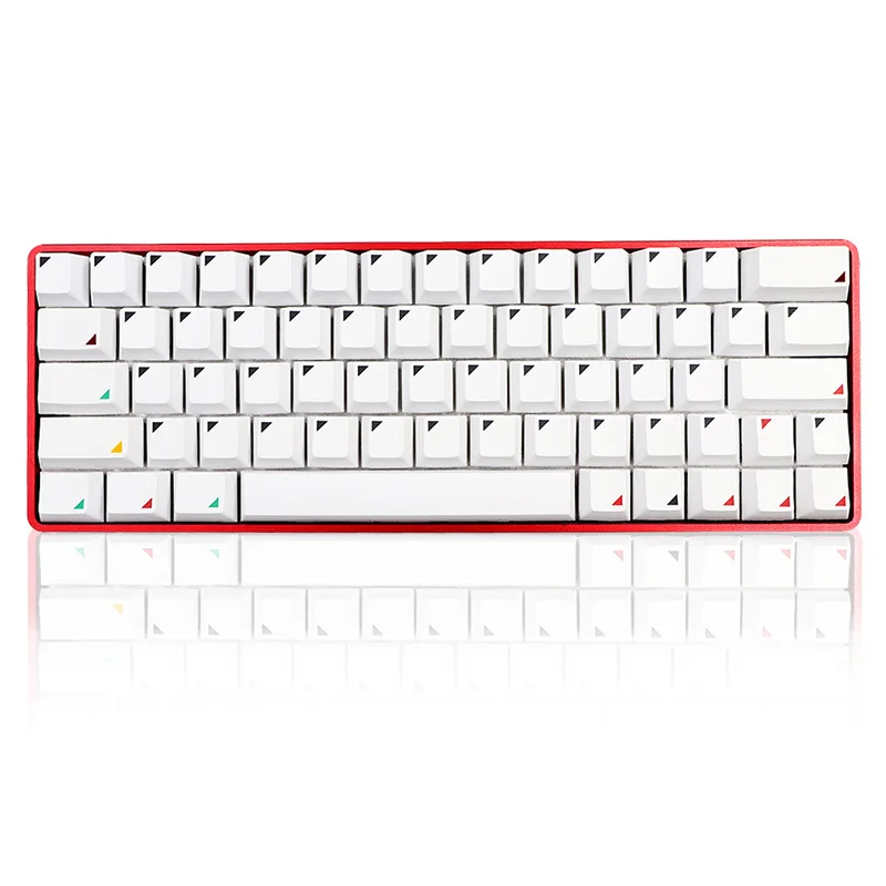 Gmk-キーセット,132キー,ホワイト,ピクセル,pbt,キーキャップ,ロッド 
