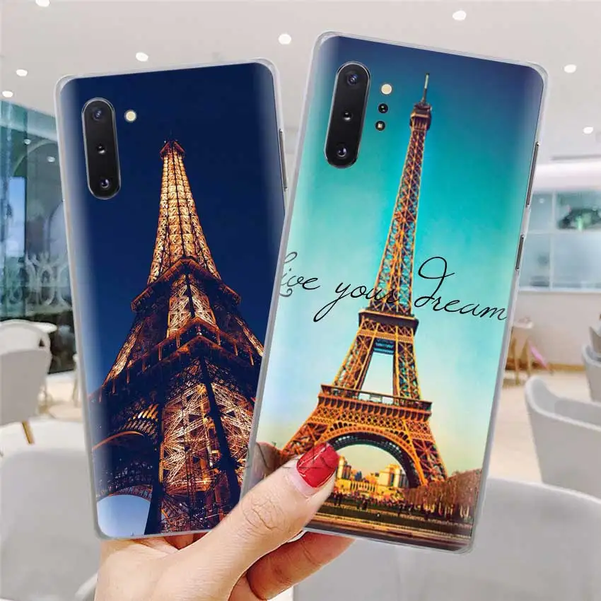 Париж Эйфелева башня телефонные чехлы для samsung Galaxy Note 10 S10 плюс 5G S10e A30 A40 A50 A60 A70 M40 жесткий чехол