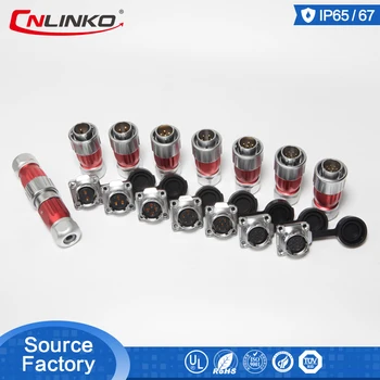 

Cnlinko metal waterproof connector 2pin 3pin 4pin 5pin 7pin 9pin 12pin IP67 waterproof connector female and male connector