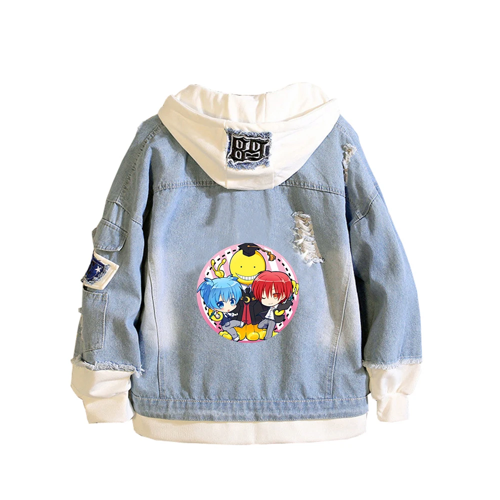 暗殺教室カップルコート漫画徳敏ジャケットkorosenseiジーンズトレーナー原宿ストリート男の子アニメパーカー ベーシックジャケット Aliexpress