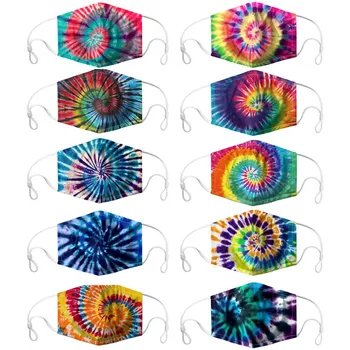 

Colorful Pattern Mouth Mask Dustproof Protective Activated Carbon Filter Paper Face Mask Washable Reusable Mouth-muffle