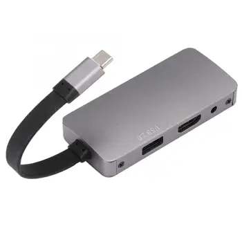 

4 in 1 USB-C to HDMI+VGA+AUDIO+USB2.0 Video Hub Adapter Converter Docking Station