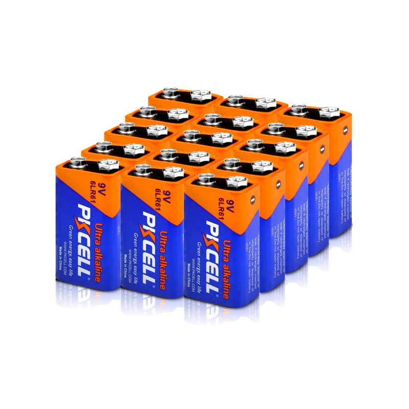 15PC PKCELL 9V Alkaline Battery Primary Dry Batteries 6LR61 6AM6 1604A MN1604 522 For Gas Stoves Water Heater Microphone | Электроника