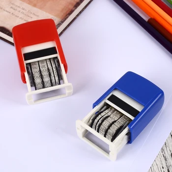 

1PC Plastic Durable Ink Date Stamp Square Multicolor English Seals DIY Scrapbook Labels Stationery School Office Supplies