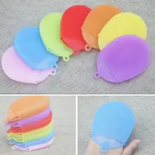 Двухсторонняя овальная силиконовая щетка для ванны, многофункциональная детская перчатка для душа для беременных женщин, изоляционный массажный очиститель для обеззараживания