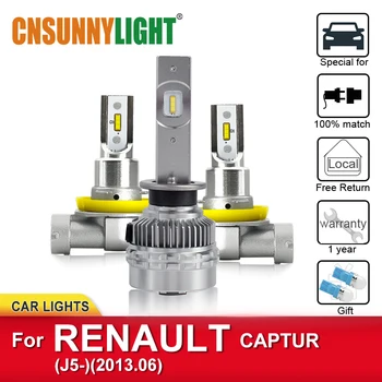 

CNSUNNYLIGHT Canbus Auto LED Headlight Bulbs For RENAULT CAPTUR J5 From 2013 Foglamp Bulbs Headlamp Bright Car Lamp Accessories