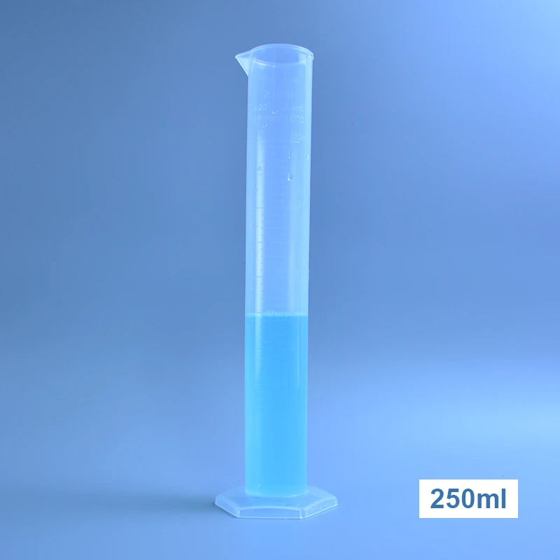 5 Pack Plastic Measuring Cylinder Graduated Cylinder 10ml 25ml 50ml 250ml 500ml,Lab Test Tube