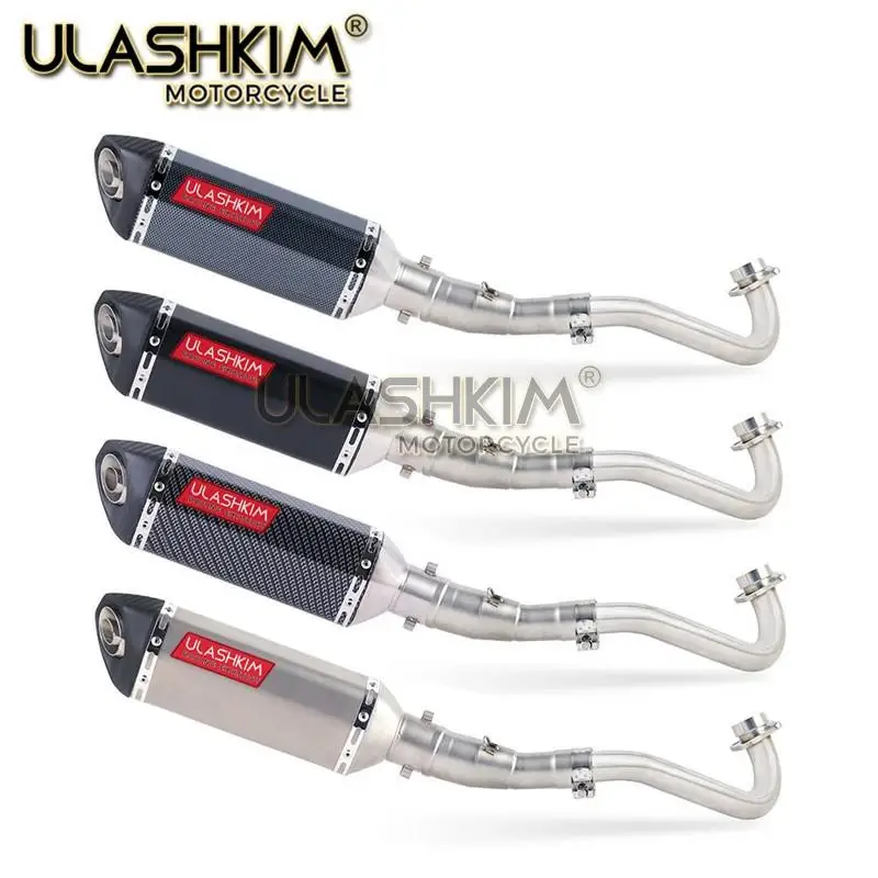 Motorcycle Full System Exhaust Muffler Escape Middle Link Pipe Slip On For yamaha XMAX300 XMAX250 XMAX400