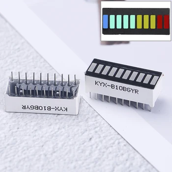

2Pcs 10 Segment Full Color LED Bargraph Light Display Module Ultra Bright Red Yellow Green Blue Integrated Circuits