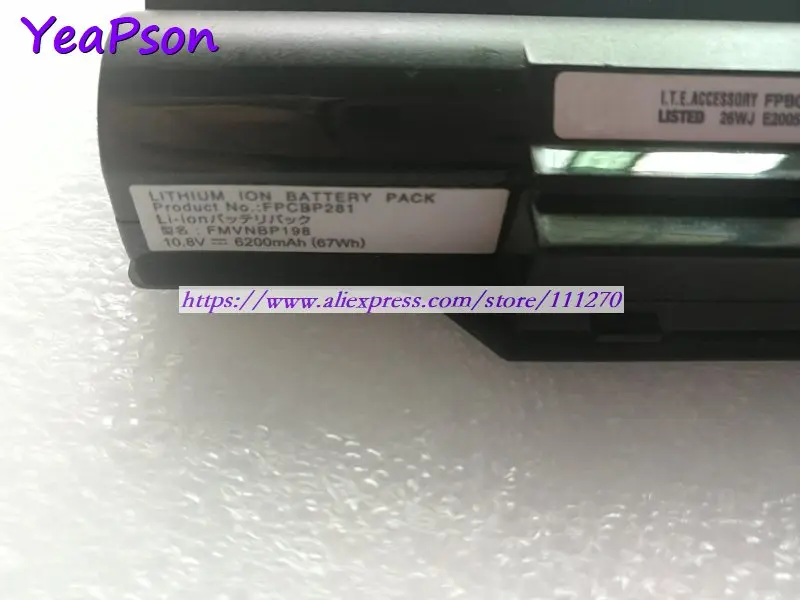 yeapson 10 8v 6200mah genuine fmvnbp198 fpcbp281 laptop battery for fujitsu fmv biblo series mg50s mg50sn mg50u mg75sn mg75u