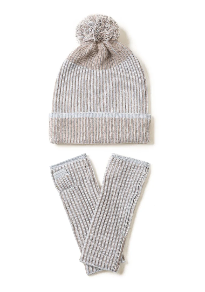 CAVME кашемировые шапки, перчатки, набор для влюбленных, с помпоном, Skullies Beanies, вязаные кашемировые колпачки, унисекс, 69g