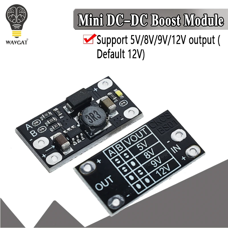 

1.5A Multi-function Mini Boost Module Step Up Board 5V 8V 9V 12V LED Indicator Diy Voltage Module 3.7V lithium battery boost