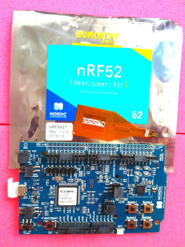 NRF52-DK нордическая Bluetooth макетная плата оценочный модуль комплект NRF52832 SoC Pca10040
