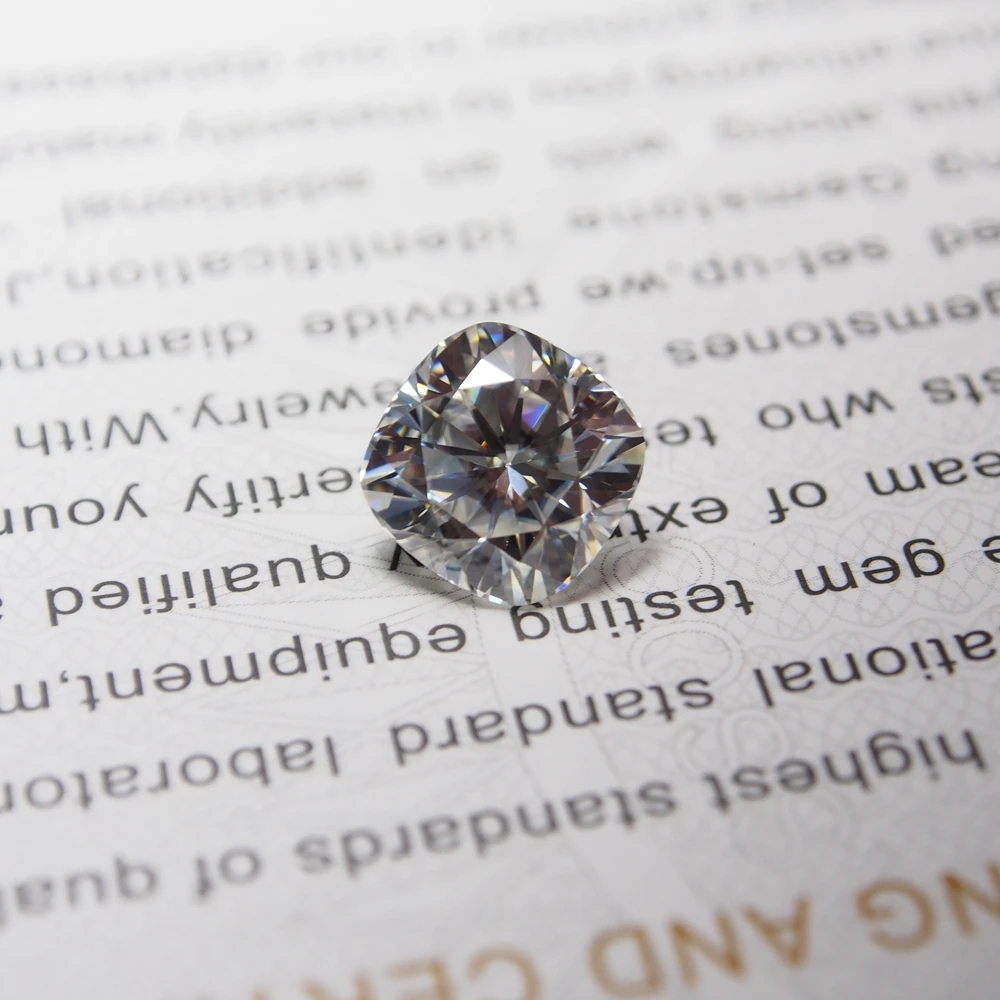 6*6mm DEF Cushion Cut White Laboratory Moissanite Stone Loose 0.9 carat Moissanite Diamond