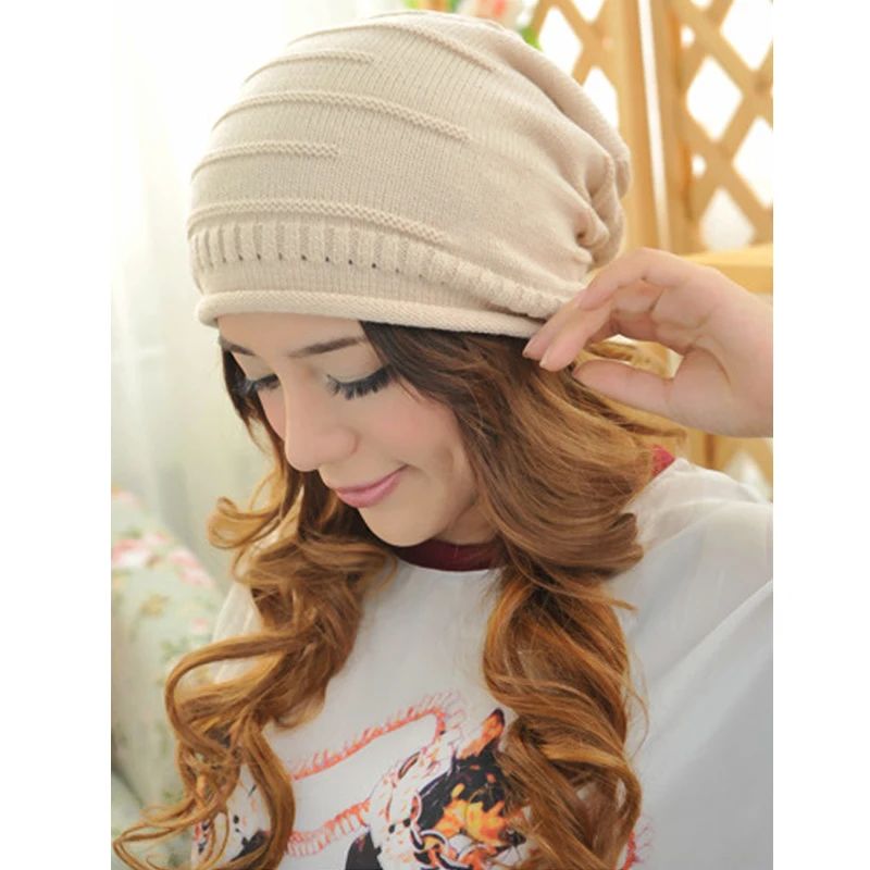 Style 7 Женская вязаная шапка, мягкие хип-хоп шапки Skullies Beanie, шапки для женщин, девушек, шапки, теплые шапки, Повседневные вязаные шапки для осенне-зимнего сезона, шапки - Цвет: Style 7
