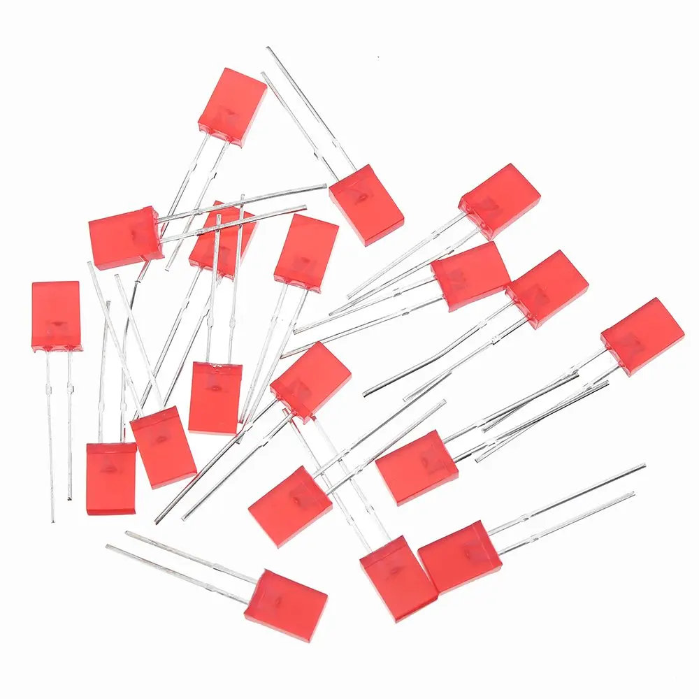

100pcs 2*5*7mm Square LED Red Light-emitting Diode 2X5X7 LED Diode