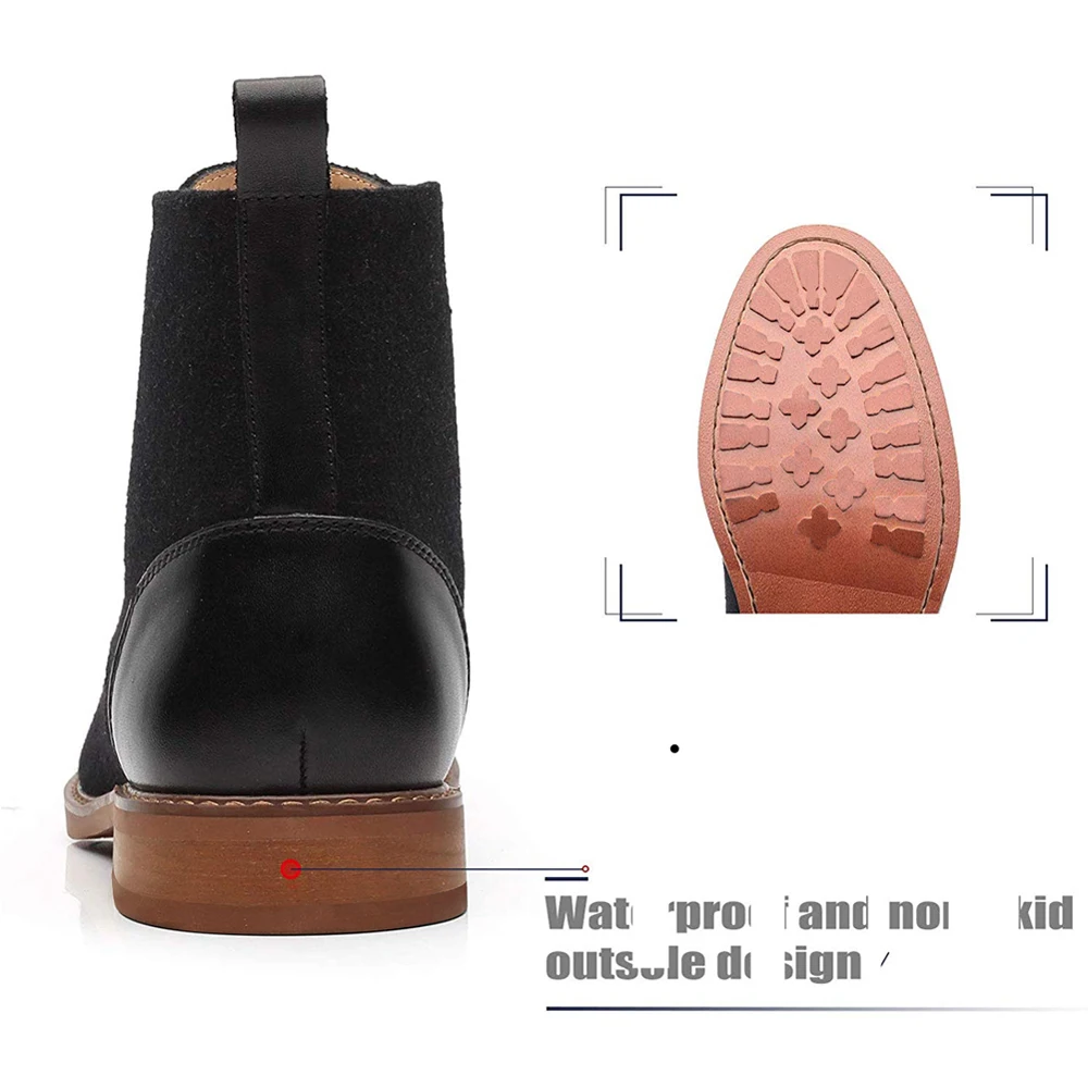 Men Ankle Boots Autumn Winter Casual Lace Up Shoes Booties Oxfords Fashion Boots Men Large Size 39-48