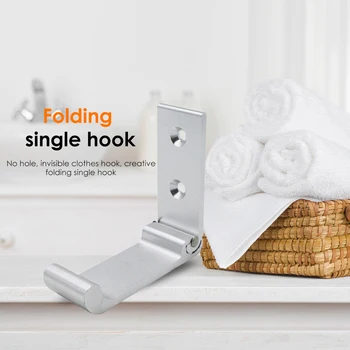 

Aluminum Wall Mount Hook Invisible Folding Headphones Holder for Household Clothing Easy Carrying Coat Hanger​ Hook