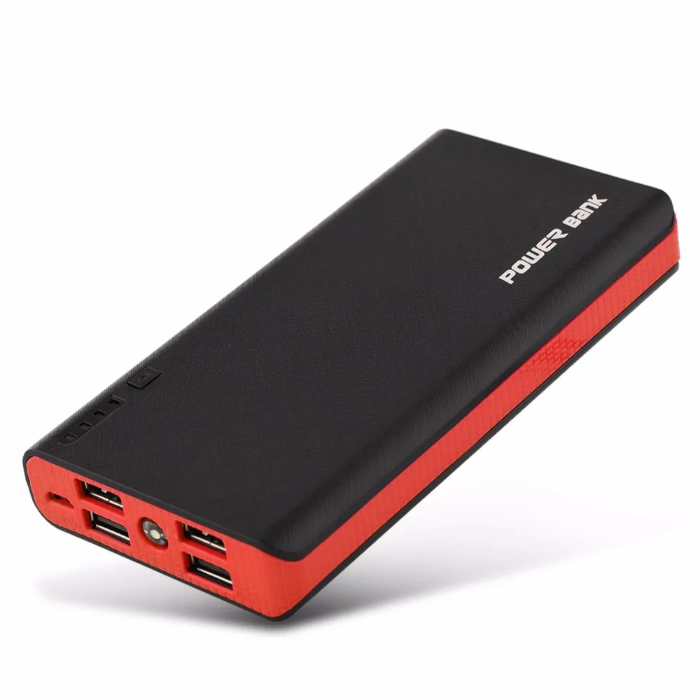 Без батареи) DIY блок питания комплект 4 USB выход для 6x18650 Батарея Блок питания держатель для мобильного телефона планшетный ПК с светодиодный