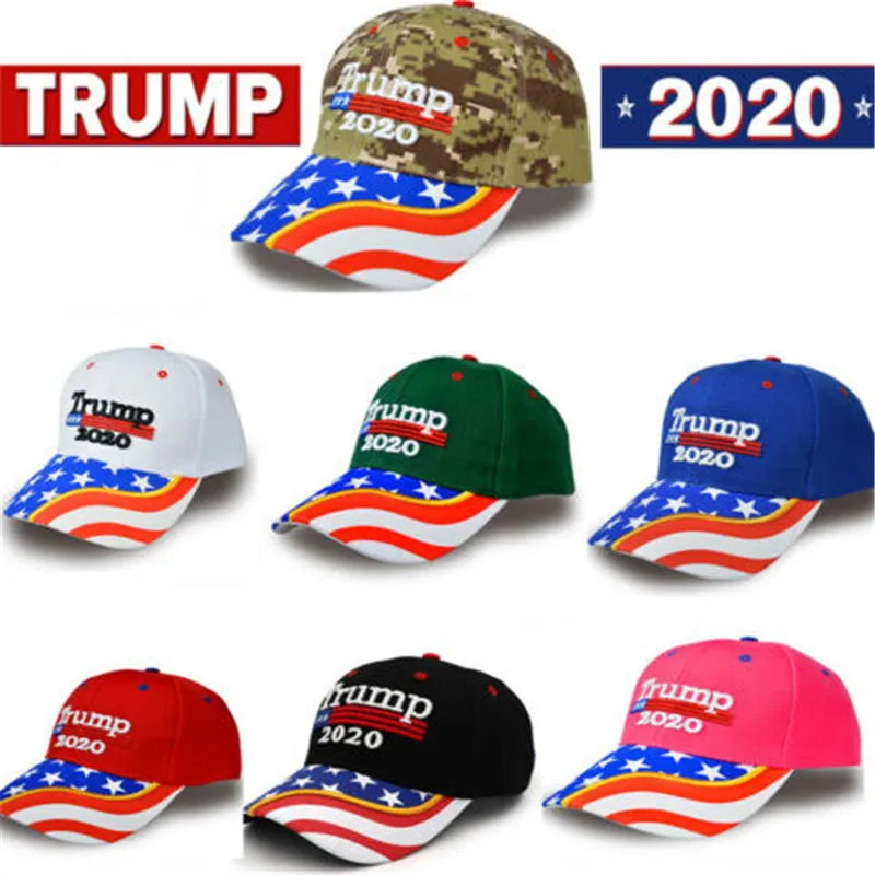 

New President Donald Trump 2020 Hat USA Flag Star Camouflage Baseball Cap Men Women Cotton Hip Hop Caps Snapback Caps Hats