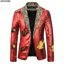 KLV, новинка, очаровательное мужское повседневное приталенное пальто, свадебный пиджак, вечерние жакеты с блестками, кардиган из кусков, chaqueta de vestir hombre 9916