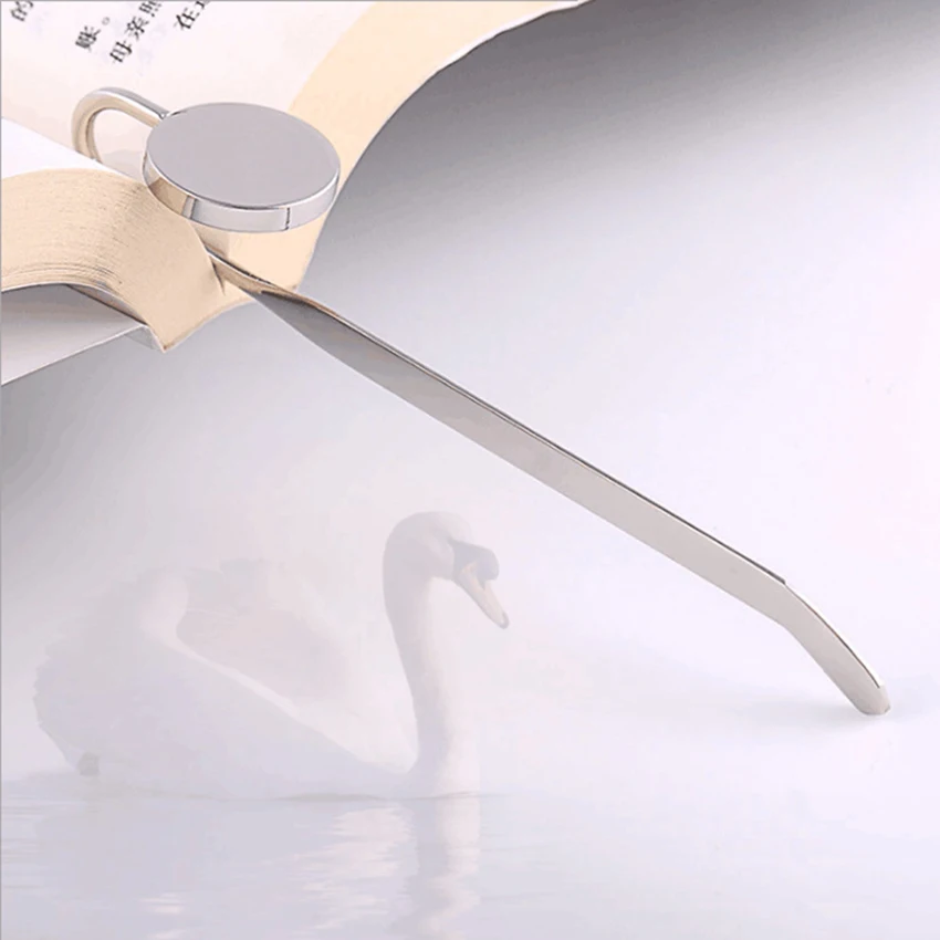 Закладка из сплава цинка Creactive Swan с круглой горловиной металлическая, для книги маркер клипса держатель страницы офисный планировщик