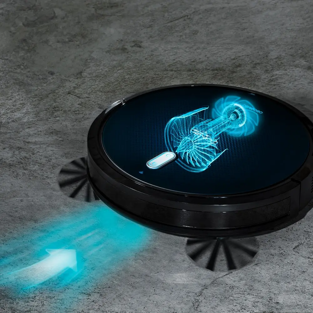 Cecotec Robot Vacuum Cleaner Conga 1090. Aspirate, Sweep, Scrub and pass the Mopa. Special Pet Brush, 160 min Autonomy, Robot Vacuum, Cordless Vacuum, Robot Cleaning