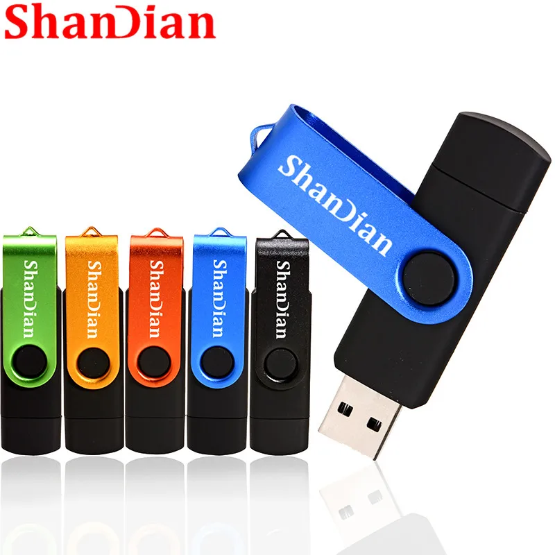 Высокоскоростной USB флеш накопитель SHANDIAN OTG 128 ГБ 64 Usb 32 256 для смартфонов Android/ПК|USB
