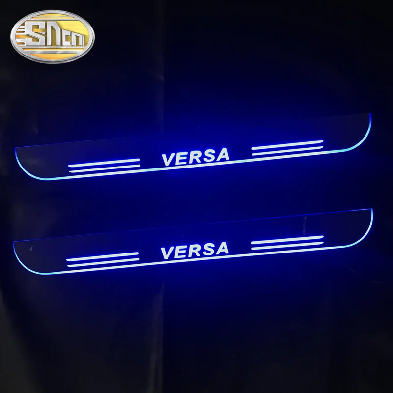 SNCN 4 шт. Автомобильный светодиодный дверной порог для Nissan Versa 2013- ультра-тонкий акриловый Динамический светодиодный светильник