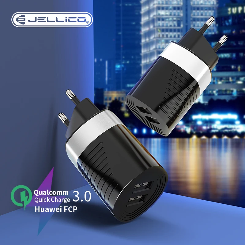 Jellico EU настенный мобильный телефон зарядное устройство USB QC3.0 Быстрая зарядка 5 в 2