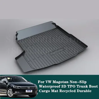 

Puou Non-Slip Waterproof For VW Magotan 2017-18 Mat Rear Trunk Liner Cargo Floor Tray Carpet Guard Protector Car Accessories