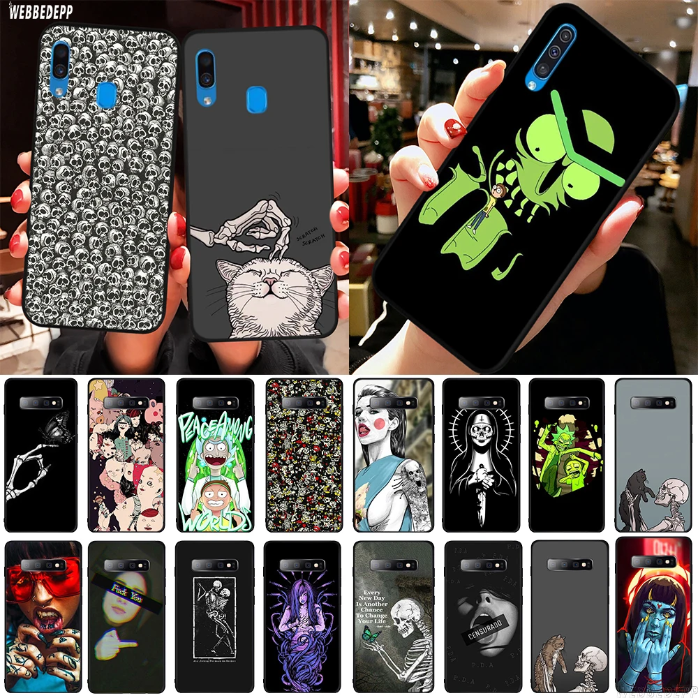 Милый чехол из ТПУ с черепом для samsung Galaxy A2 Core A20e A70s J4 J6 Plus Prime J7 Duo J8 мягкий