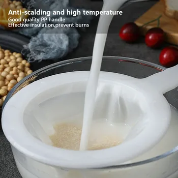 

100/200/400 Mesh Kitchen Nylon Mesh Kitchen Ultra-fine Mesh Strainer Filter Spoon For Suitable For Milk Yogurt Soy Milk Coffee