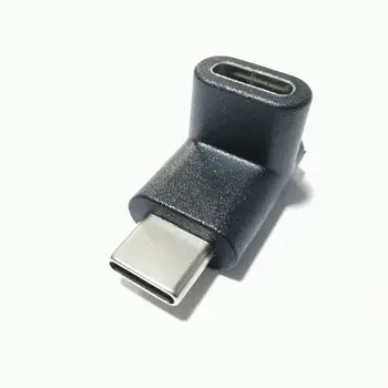 

90 Degree Right Angled Up Down Type-C Typc C Male to Female USB 3.1 C 16pin Data Charging Connector Adapter