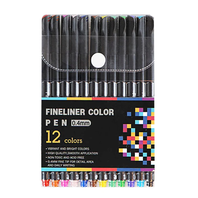 10 Pcs/Set Color Pen Fine Line Drawing Pen For Manga Cartoon Advertising  Design Water Color Pens Stationery School Art Supplies - AliExpress