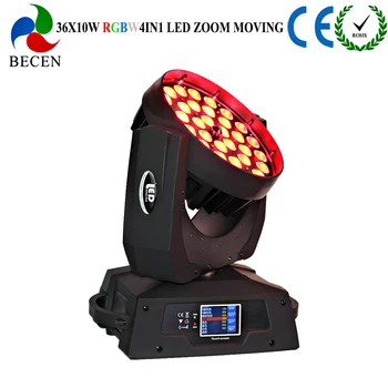 

power in and out 36x10W RGBW 4in1 LED Moving Head Light dmx Wash Moving Head Light