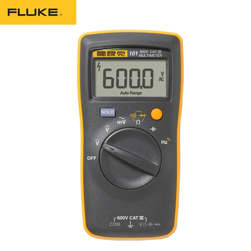 Fluke 101 Универсальный Карманный мини цифровой мультиметр с автоматическим