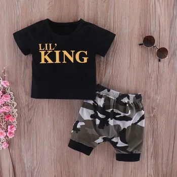 

HIPAC 2PCS 2020 Boy Clothes Boutique Kids Clothing Summer Outfits Casual Cotton Short Print O-Neck Regular Fashion Novelty