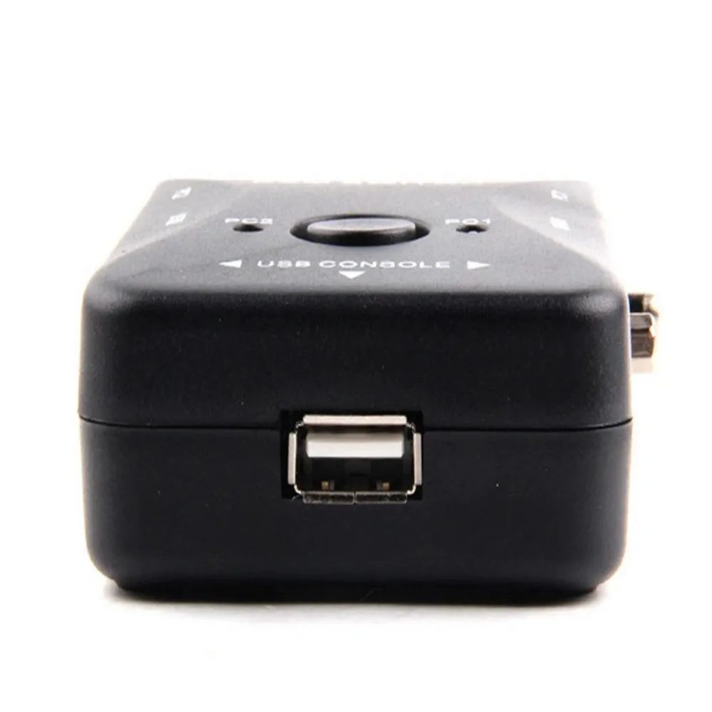 USB KVM переключатель 2 порта VGA переключатель SVGA разветвитель коробка USB2.0 черный цвет для клавиатуры мышь монитор адаптер