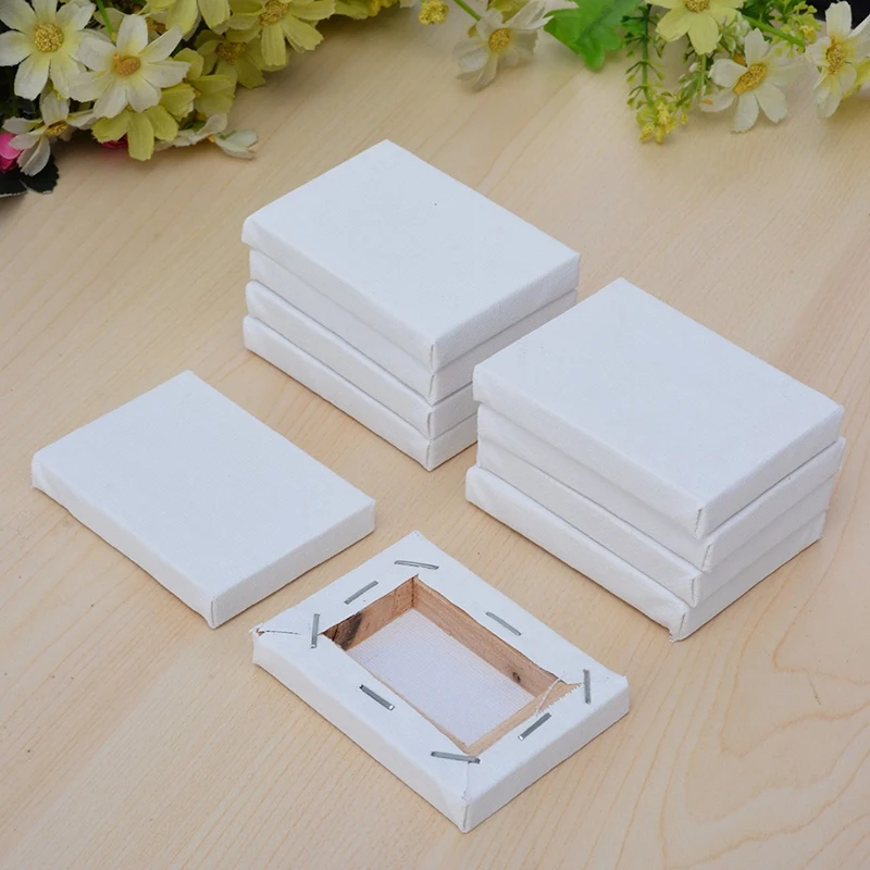 

24Pcs Mini Stretched Artists Small Art Board /Oil Paint 10X10Cm) Mini White
