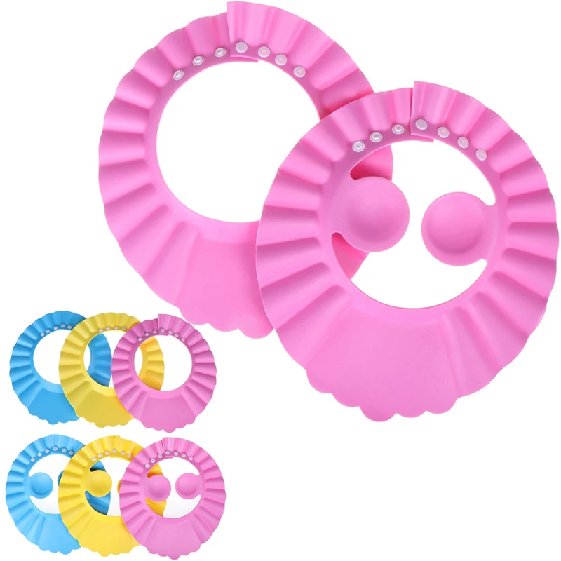 Gorra de champú para bebé, visera de baño duradera, ajustable, protector de ojos para ducha de bebé, a prueba de agua, escudo para lavado de pelo para niño