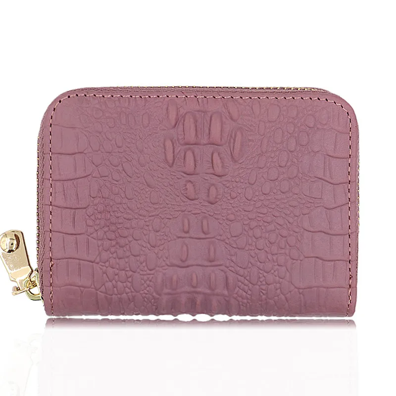 Credit Card Holder Wallet Women Compact Slim Blocked Zip Accordian Cards Female Business Card Holder PU Leather Card Case