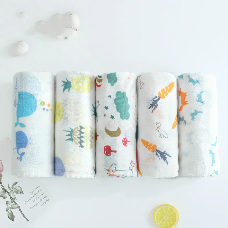 Toalla de baño de algodón de fibra de bambú para bebé, doble capa, 120x110cm, para hombre y mujer, toalla para bebé recién nacido, toalla envolvente de algodón envuelta para niño