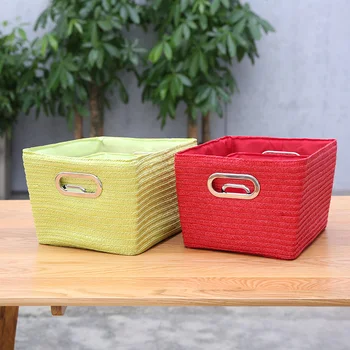 

Desktop Accept Basket Sundries Arrangement Basket Underwear Accept Imitate Rattan Plaited Articles Weave Accept Basket