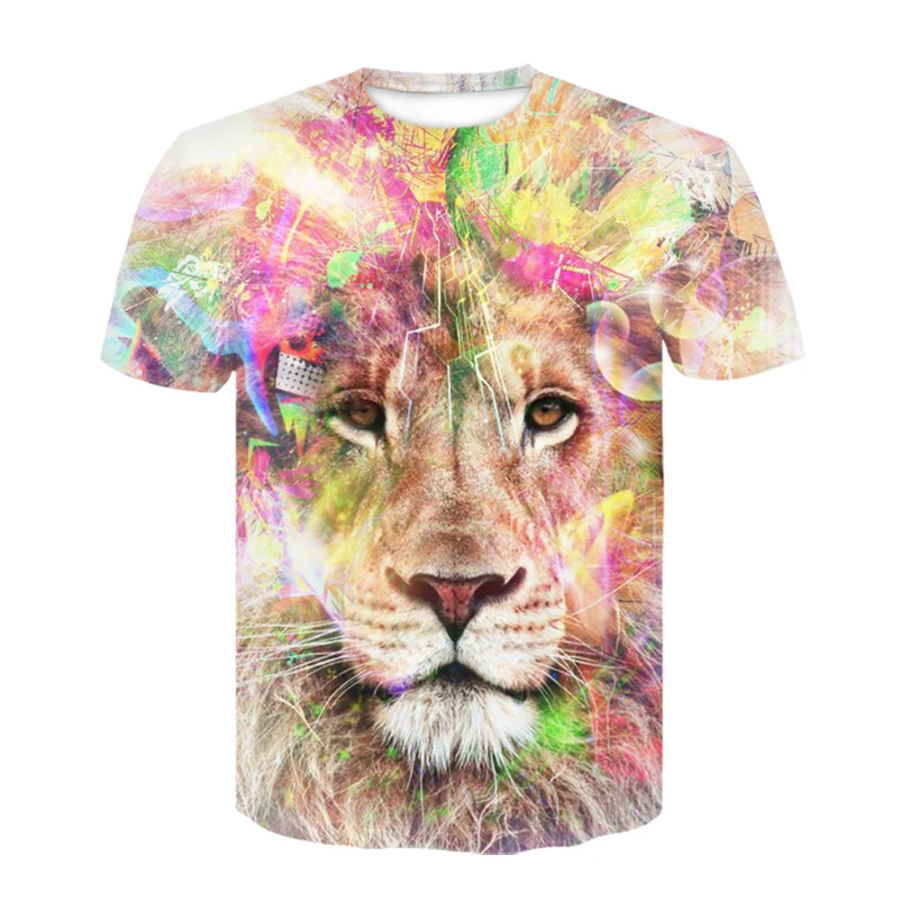 Брендовая футболка fierce lion Повседневная Свободная с животным модная летняя