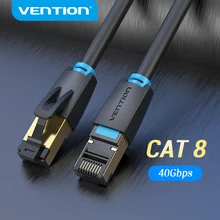 Vention Cat8 Ethernet Cable SSTP 40Gbps 2000MHz Cat 8 RJ45 Network Lan Patch Cord for Router Modem Internet RJ 45 Ethernet Cable