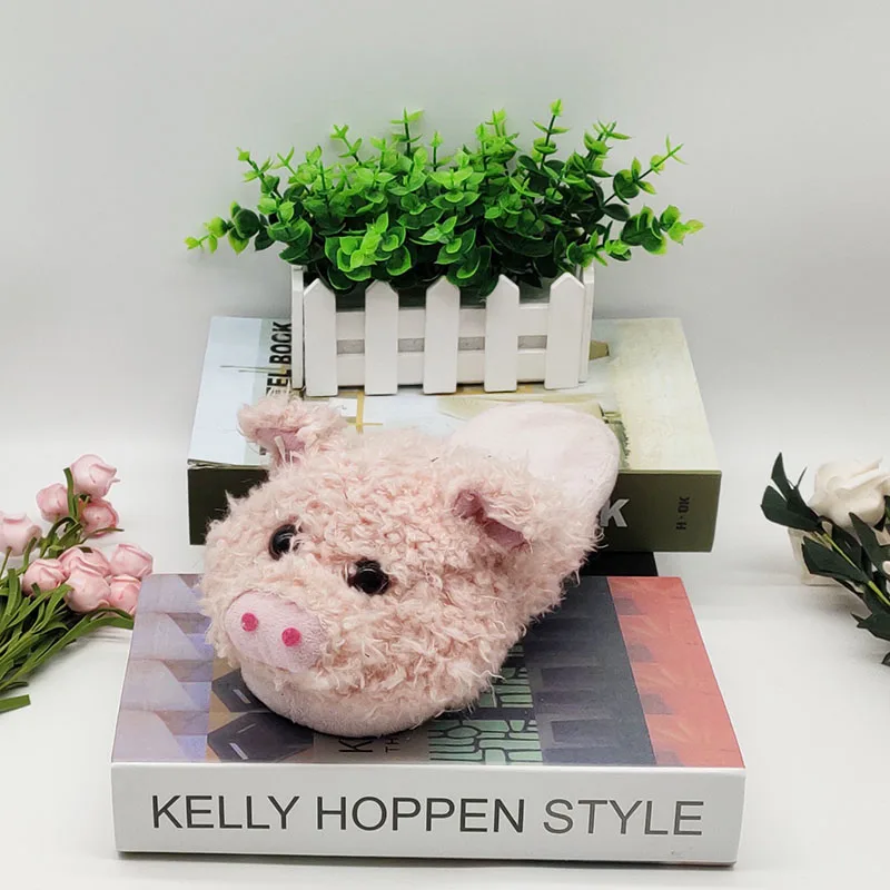 Unisex Cute Pig Animal Slipper For Women Girls Fashion Fluffy Winter Warm Slippers Woman Cartoon House Slippers Funny Shoes