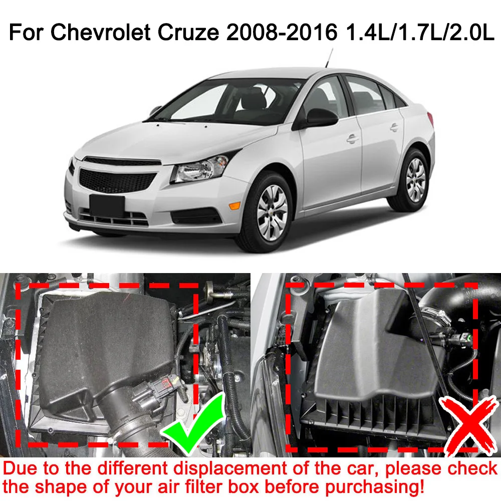 Воздушный фильтр для Chevrolet Cruze 2008 2009 2010 2011 2012 2013 1.4L 1.7L 2.0L 834126 13272719 автомобильные аксессуары