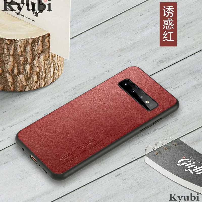 Чехол из натуральной кожи для samsung Galaxy S10 Plus S10E S10, мягкий силиконовый простой Винтажный чехол для samsung Galaxy S10 Plus S10E S10