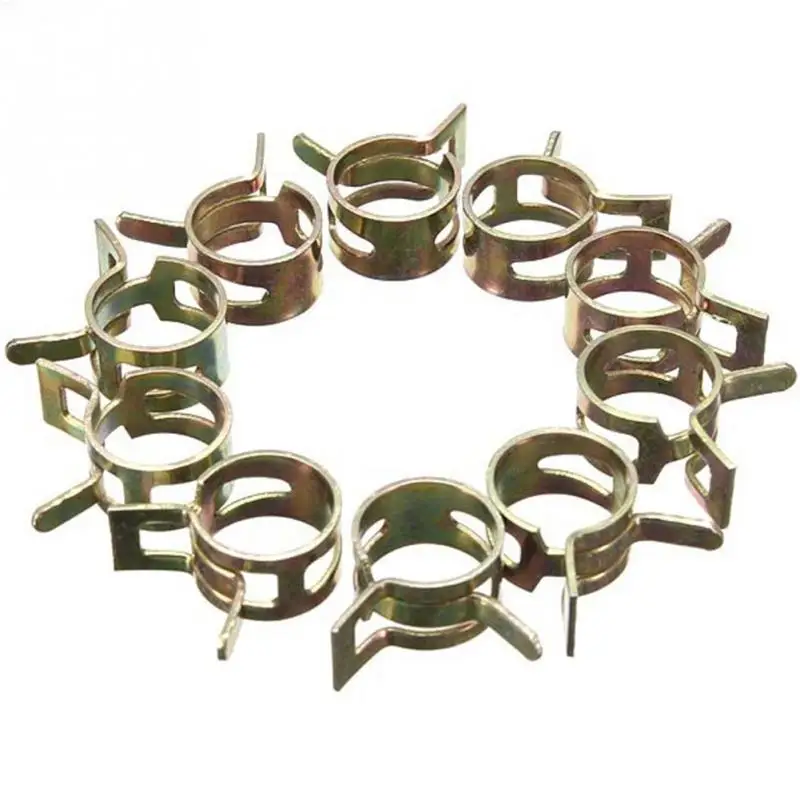 10Pcs/set Spring Band Fuel Hose Clips Silicone Pipe Clamp Reusable Optional Clamp 6mm 7mm 8mm 9mm 10mm 11mm 12mm 13mm 14mm 15mm